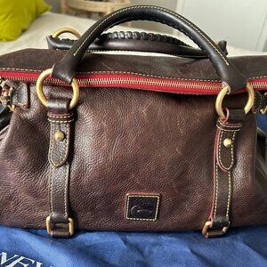 Dooney and Bourke Textured Brown Large Florentine Satchel